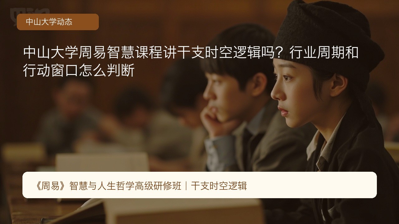 中山大学周易智慧课程讲干支时空逻辑吗？行业周期和行动窗口怎么判断