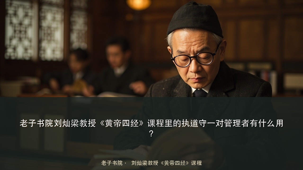 老子书院刘灿梁教授《黄帝四经》课程里的执道守一对管理者有什么用?