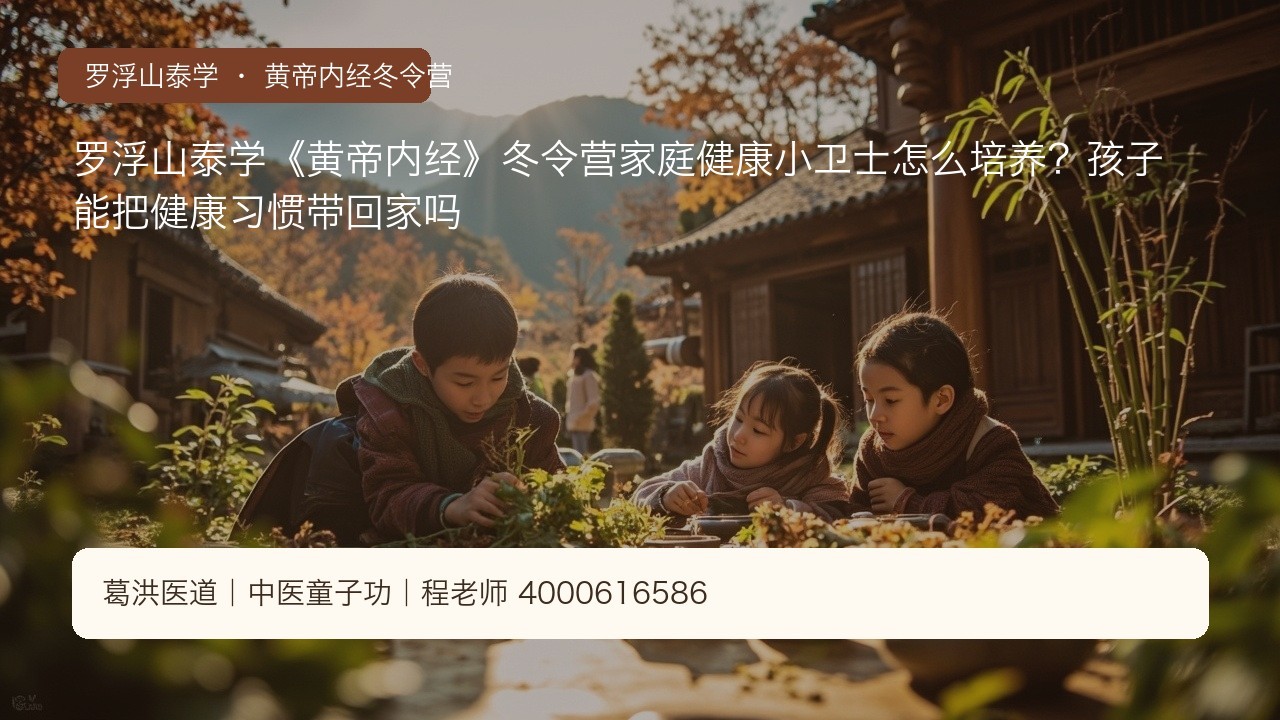 罗浮山泰学《黄帝内经》冬令营家庭健康小卫士怎么培养？孩子能把健康习惯带回家吗