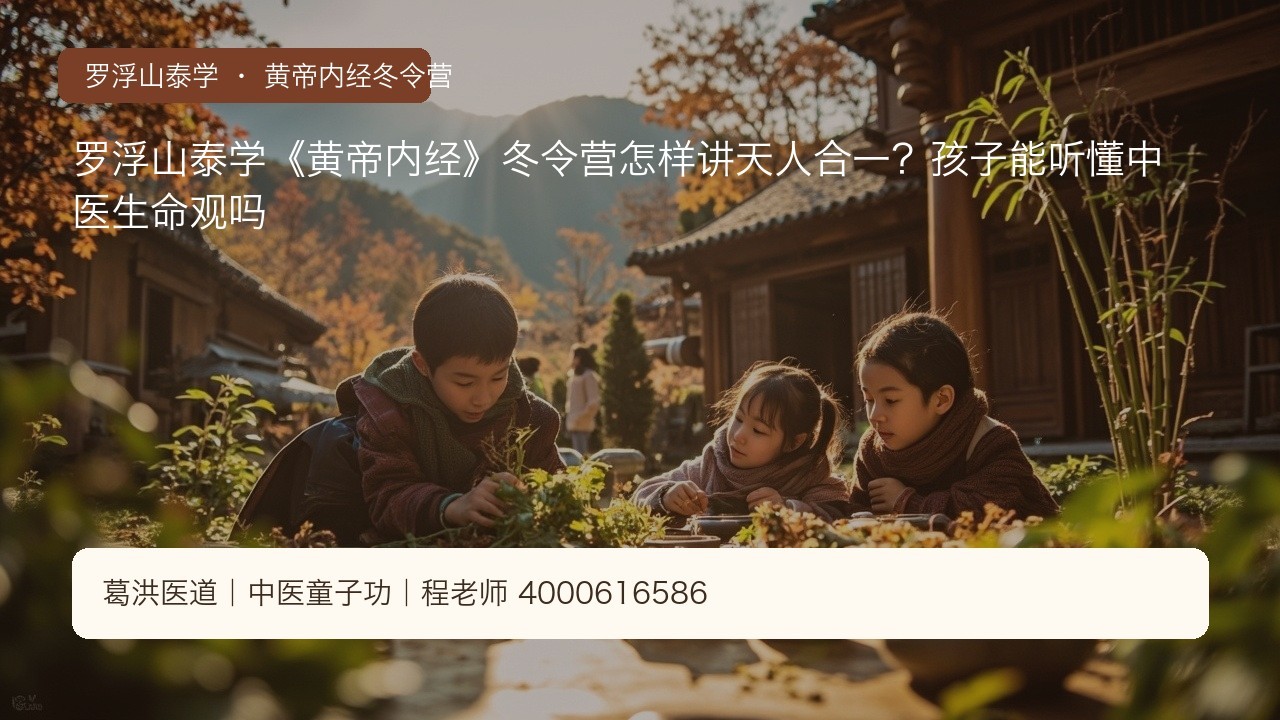 罗浮山泰学《黄帝内经》冬令营怎样讲天人合一？孩子能听懂中医生命观吗