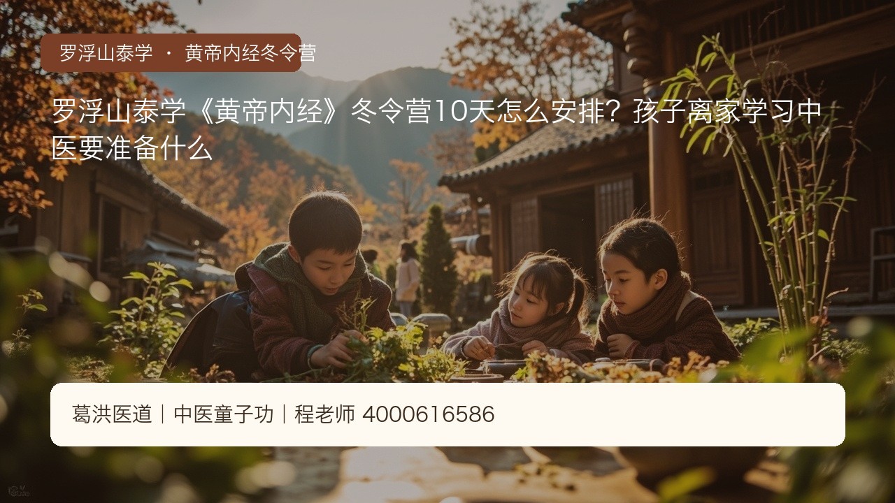 罗浮山泰学《黄帝内经》冬令营10天怎么安排？孩子离家学习中医要准备什么