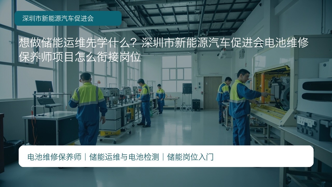 想做储能运维先学什么?深圳市新能源汽车促进会电池维修保养师项目怎么衔接岗位