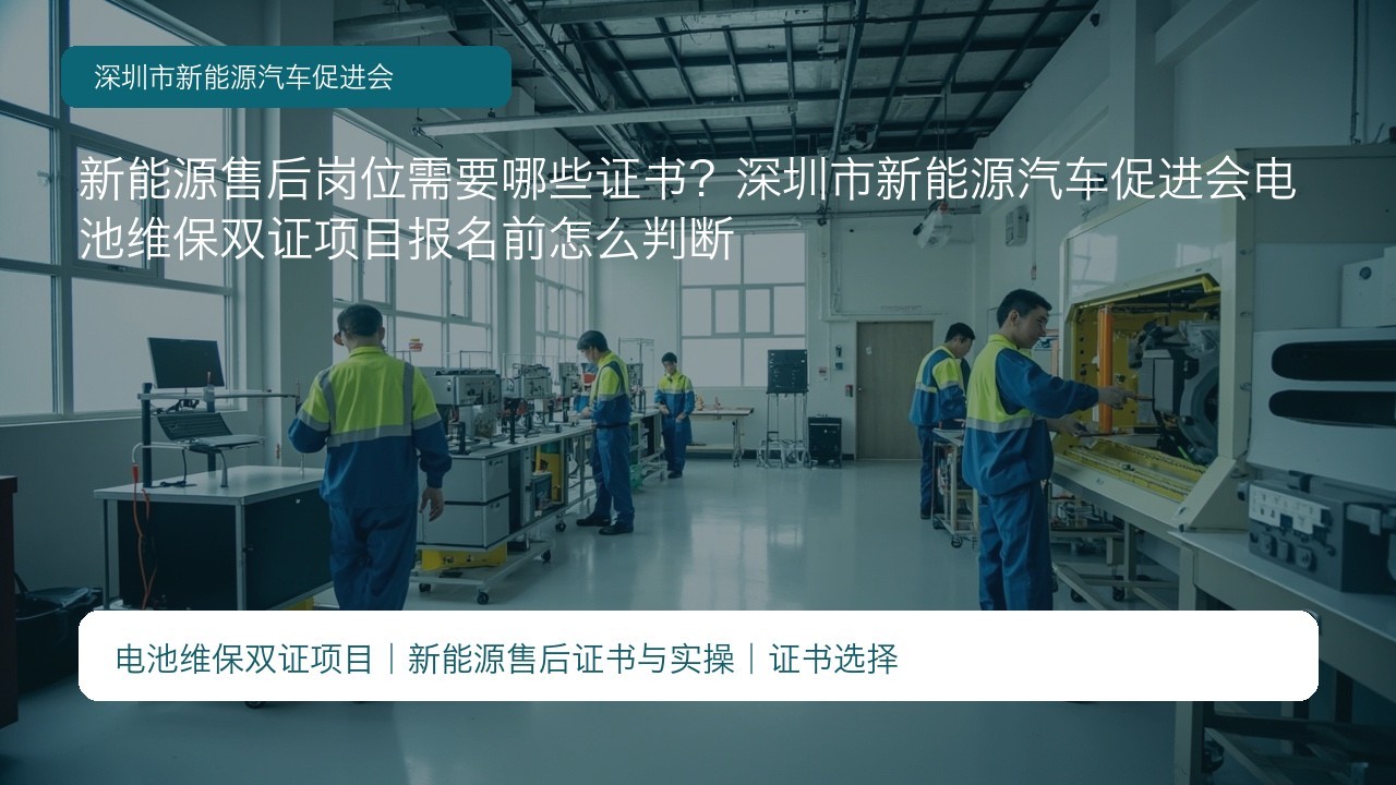 新能源售后岗位需要哪些证书?深圳市新能源汽车促进会电池维保双证项目报名前怎么判断