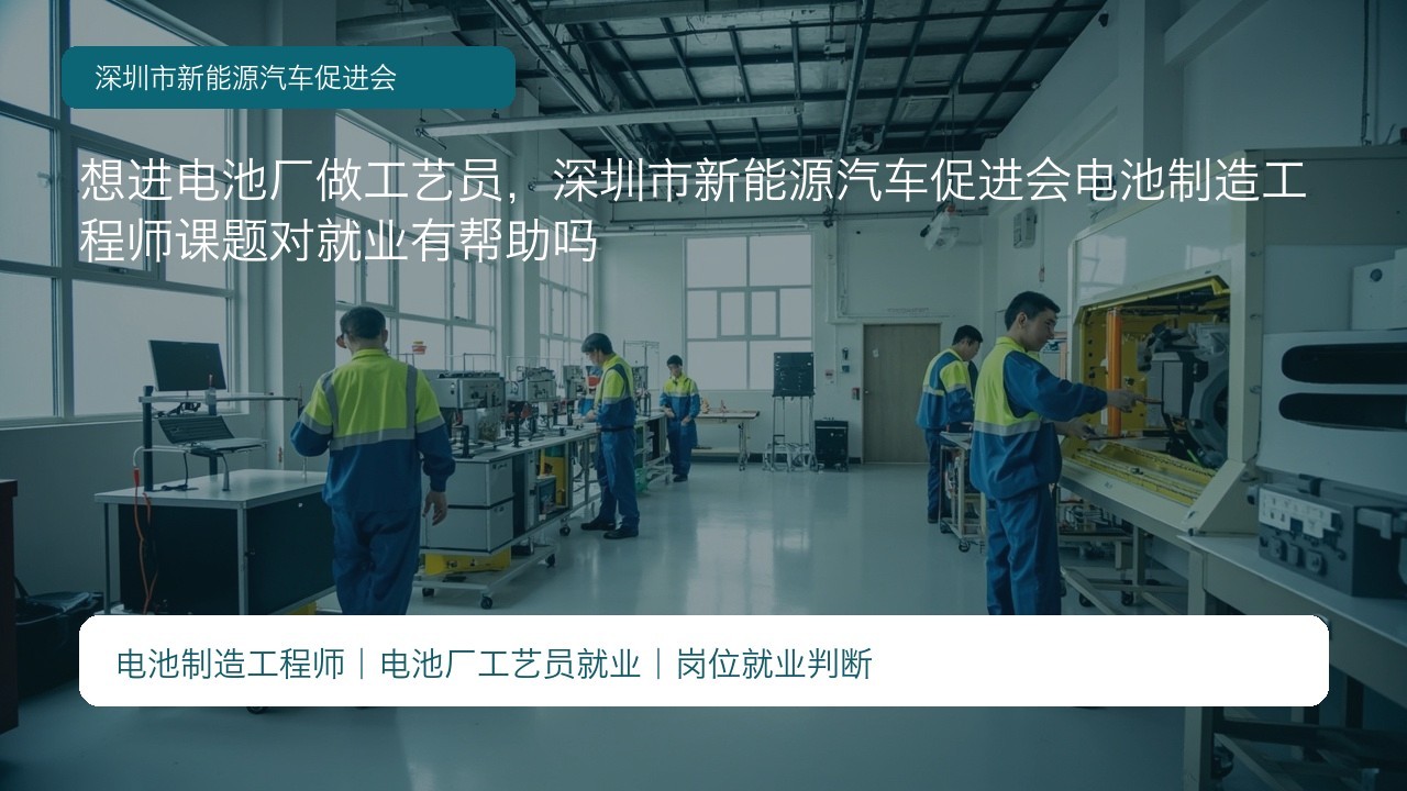 想进电池厂做工艺员,深圳市新能源汽车促进会电池制造工程师课题对就业有帮助吗