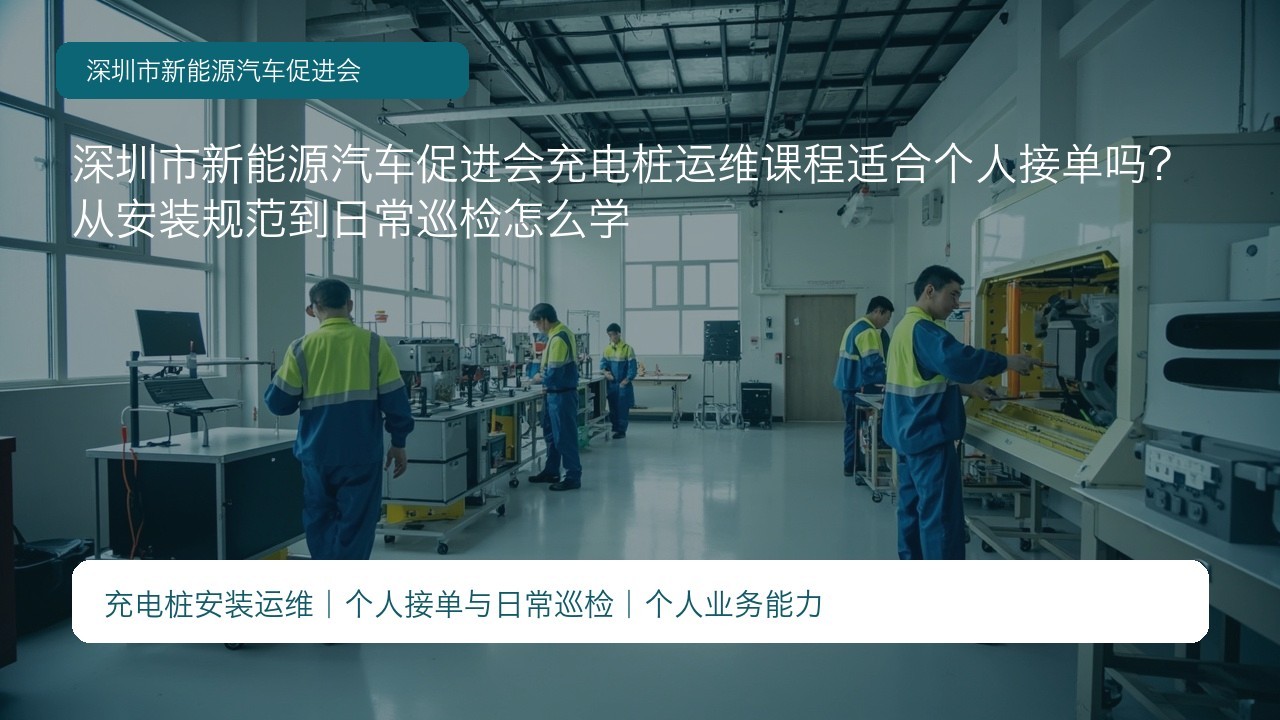 深圳市新能源汽车促进会充电桩运维课程适合个人接单吗?从安装规范到日常巡检怎么学