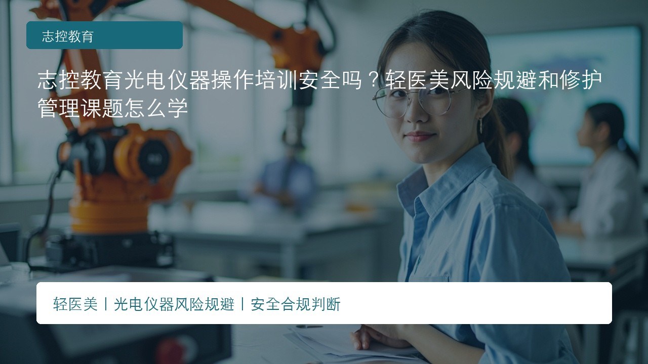 志控教育光电仪器操作培训安全吗?轻医美风险规避和修护管理课题怎么学