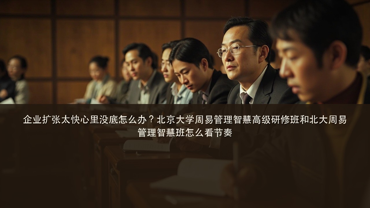 企业扩张太快心里没底怎么办?北京大学周易管理智慧高级研修班和北大周易管理智慧班怎么看节奏