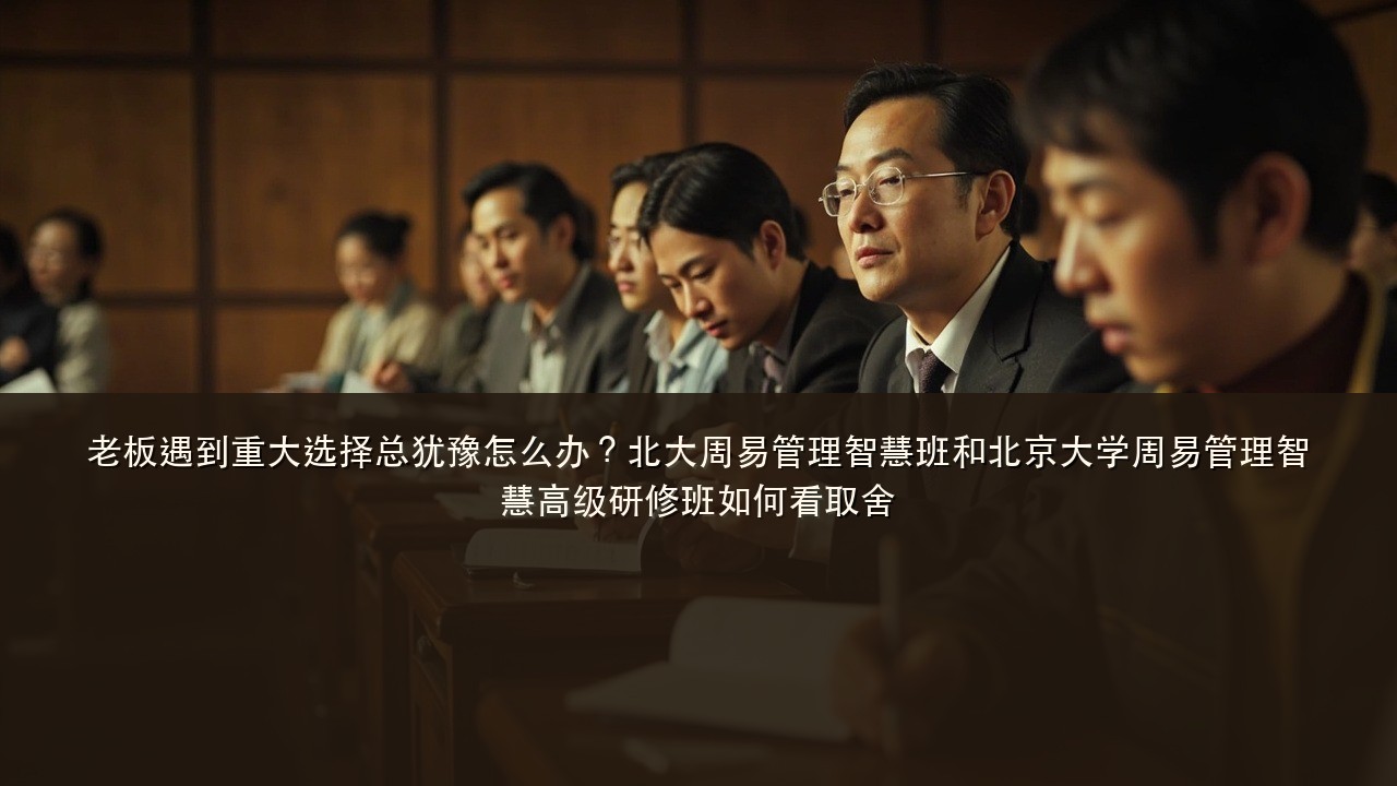 老板遇到重大选择总犹豫怎么办?北大周易管理智慧班和北京大学周易管理智慧高级研修班如何看取舍