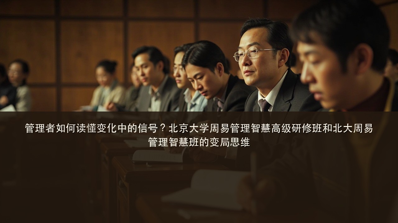 管理者如何读懂变化中的信号?北京大学周易管理智慧高级研修班和北大周易管理智慧班的变局思维