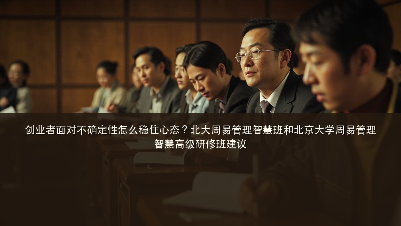 创业者面对不确定性怎么稳住心态?北大周易管理智慧班和北京大学周易管理智慧高级研修班建议