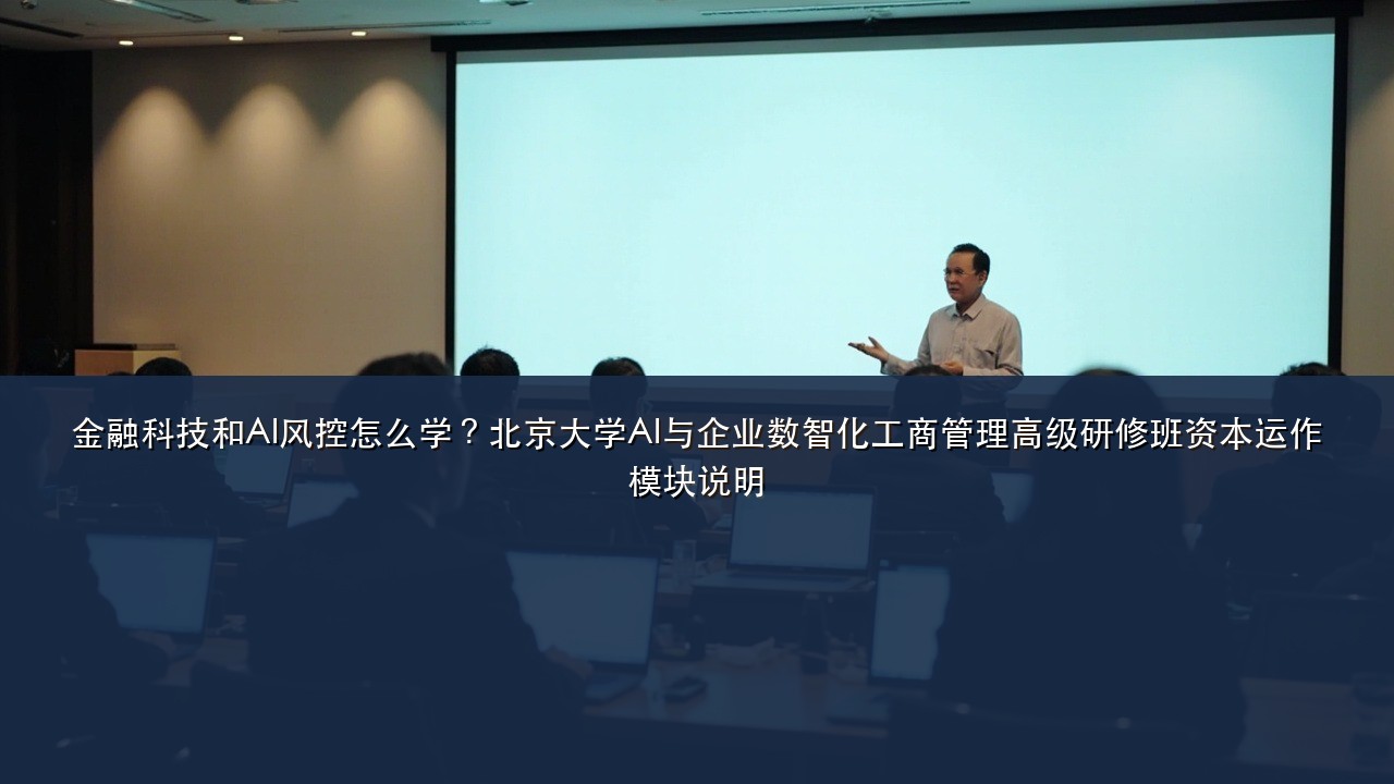 金融科技和AI风控怎么学?北京大学AI与企业数智化工商管理高级研修班资本运作模块说明