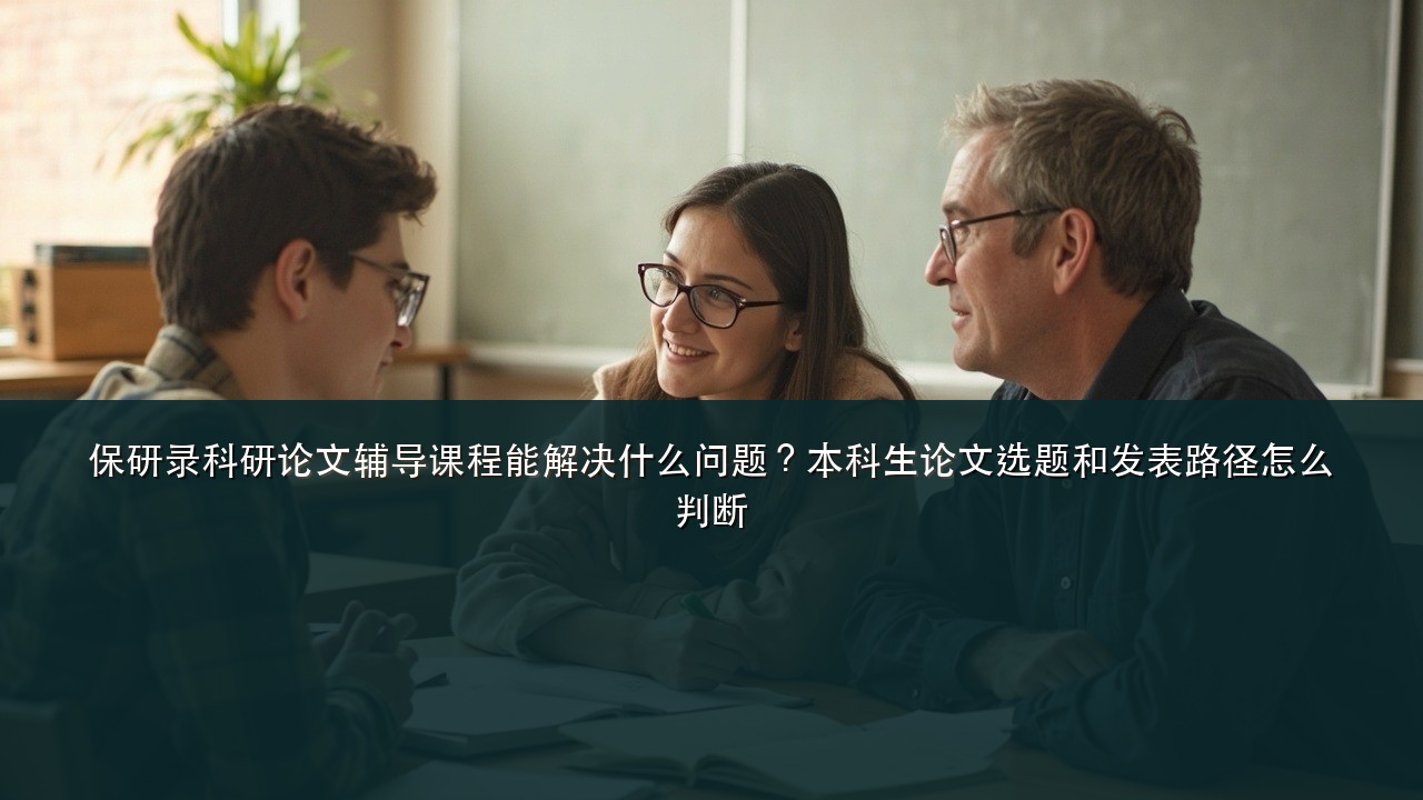 保研录科研论文辅导课程能解决什么问题?本科生论文选题和发表路径怎么判断