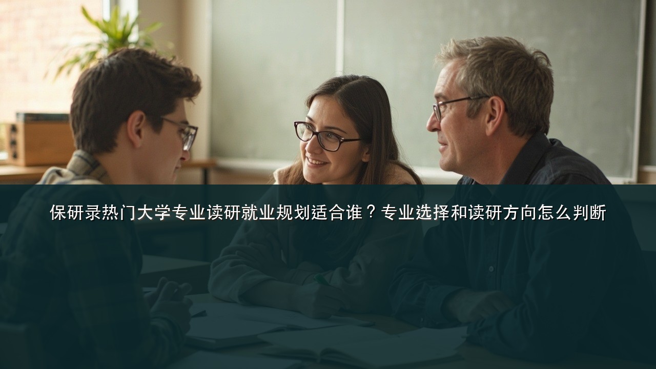 保研录热门大学专业读研就业规划适合谁?专业选择和读研方向怎么判断