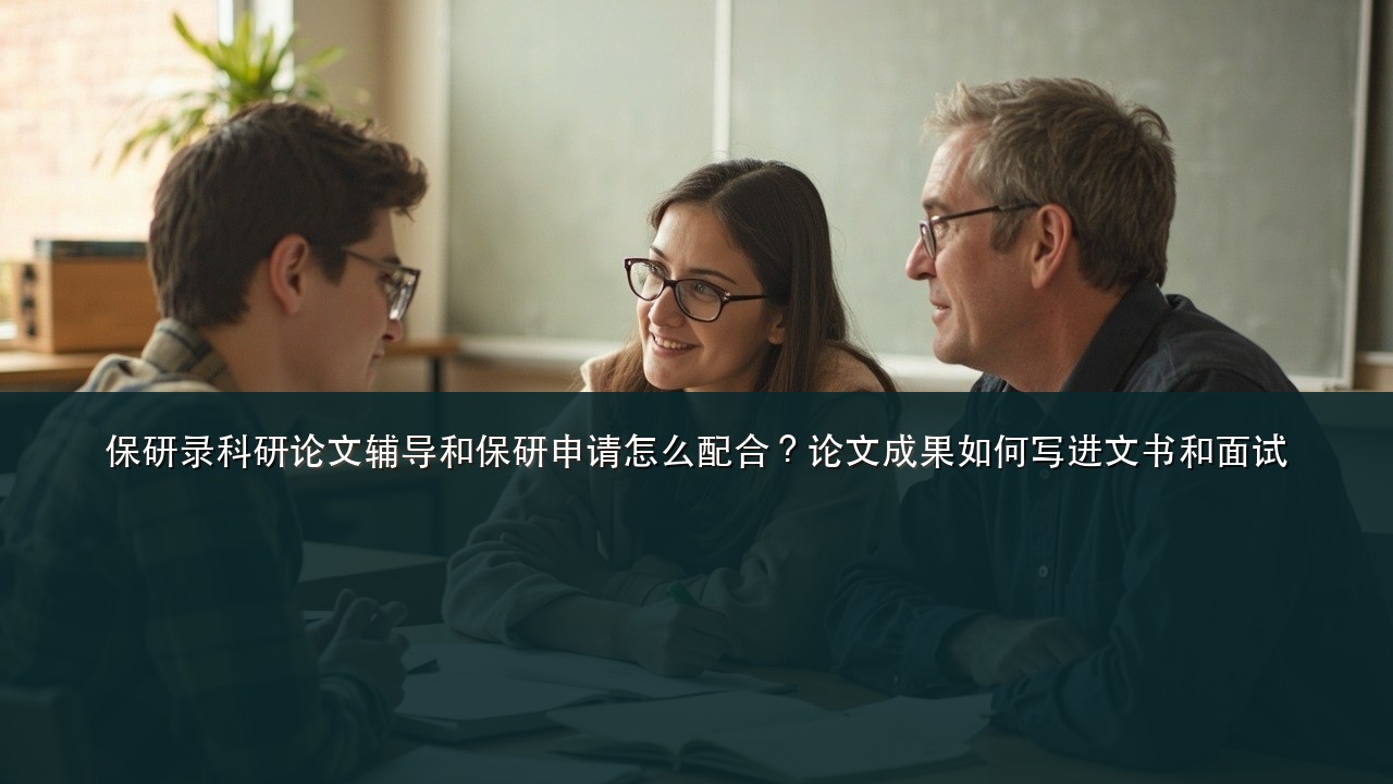 保研录科研论文辅导和保研申请怎么配合?论文成果如何写进文书和面试