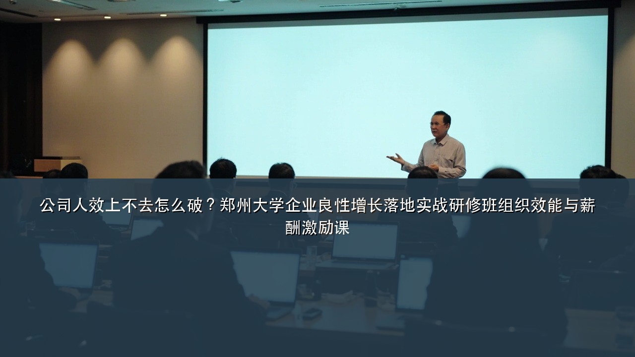 公司人效上不去怎么破?郑州大学企业良性增长落地实战研修班组织效能与薪酬激励课