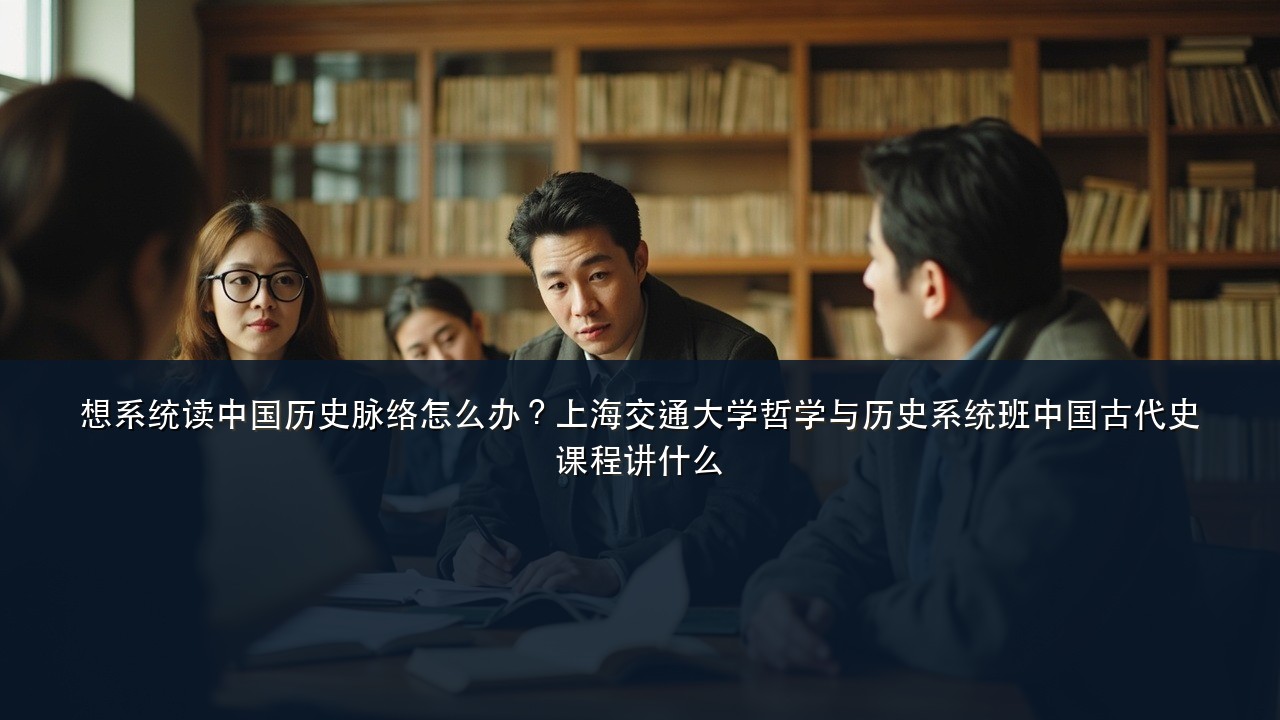 想系统读中国历史脉络怎么办?上海交通大学哲学与历史系统班中国古代史课程讲什么