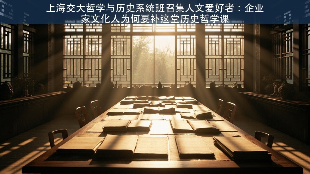 上海交大哲学与历史系统班召集人文爱好者：企业家文化人为何要补这堂历史哲学课