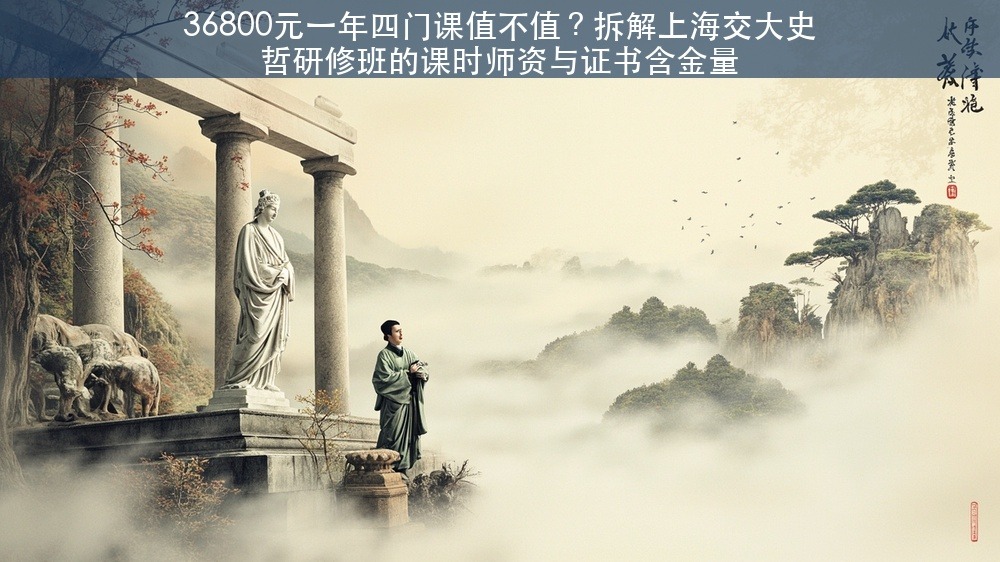 36800元一年四门课值不值？拆解上海交大史哲研修班的课时师资与证书含金量