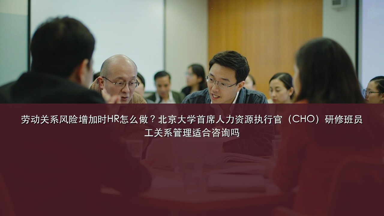 劳动关系风险增加时HR怎么做?北京大学首席人力资源执行官(CHO)研修班员工关系管理适合咨询吗