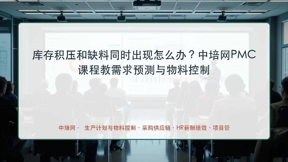 库存积压和缺料同时出现怎么办?中培网PMC课程教需求预测与物料控制