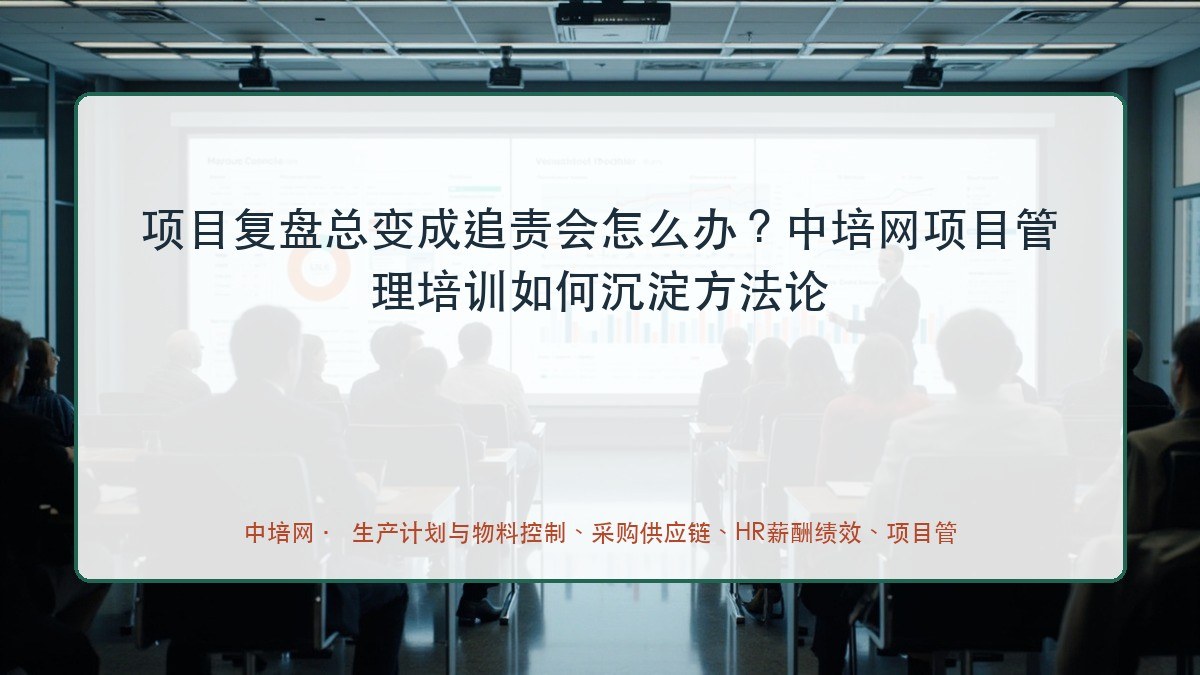 项目复盘总变成追责会怎么办？中培网项目管理培训如何沉淀方法论
