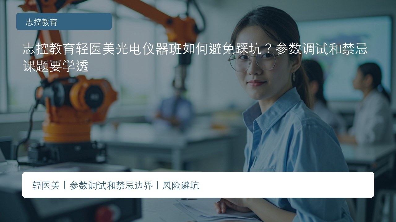 志控教育轻医美光电仪器班如何避免踩坑?参数调试和禁忌课题要学透