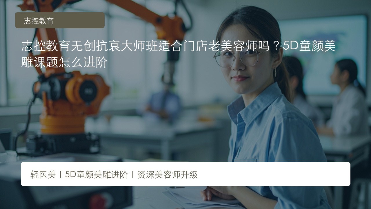 志控教育无创抗衰大师班适合门店老美容师吗?5D童颜美雕课题怎么进阶