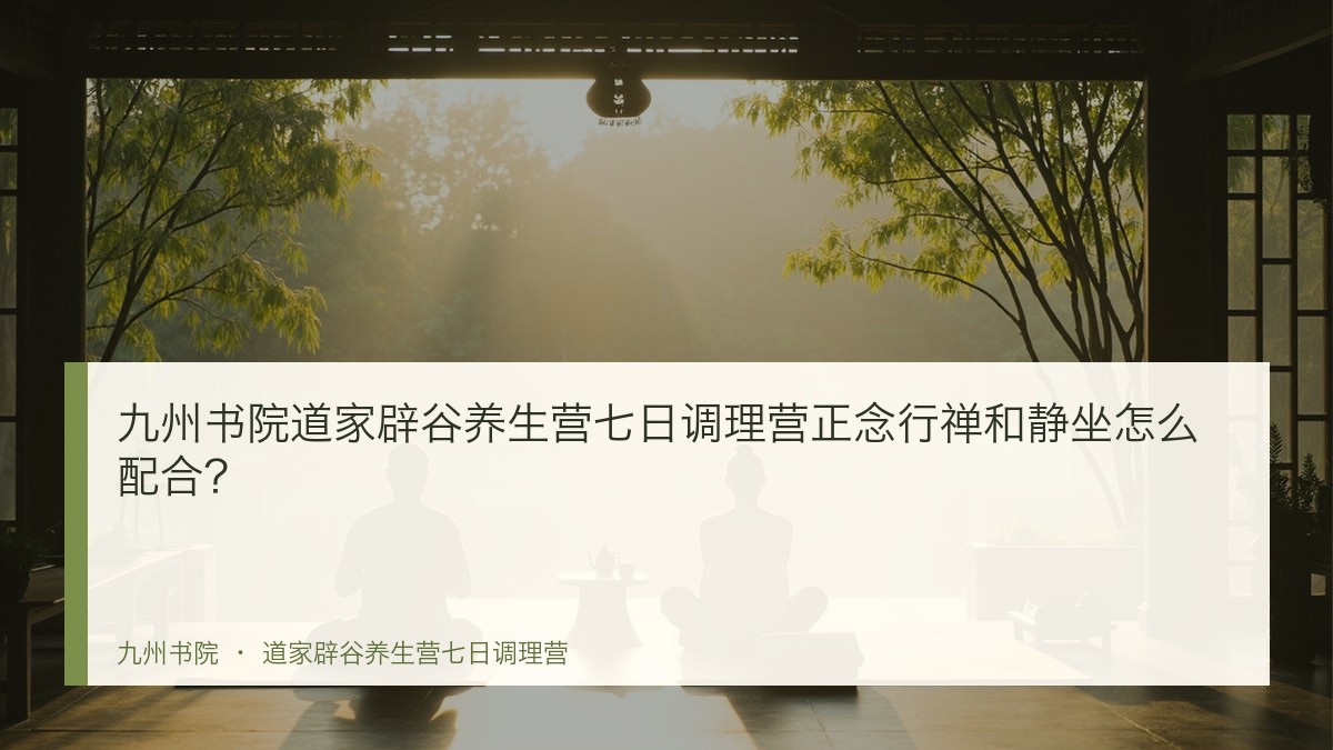 九州书院道家辟谷养生营七日调理营正念行禅和静坐怎么配合?