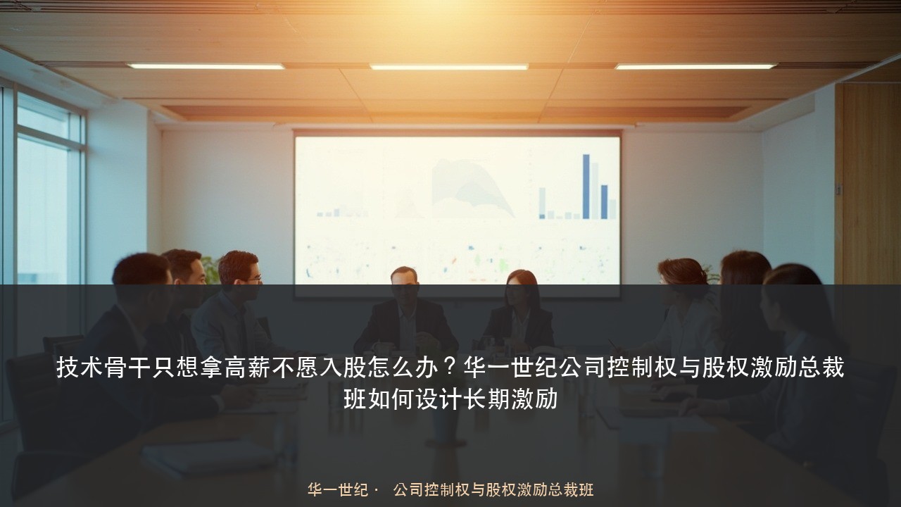 技术骨干只想拿高薪不愿入股怎么办?华一世纪公司控制权与股权激励总裁班如何设计长期激励