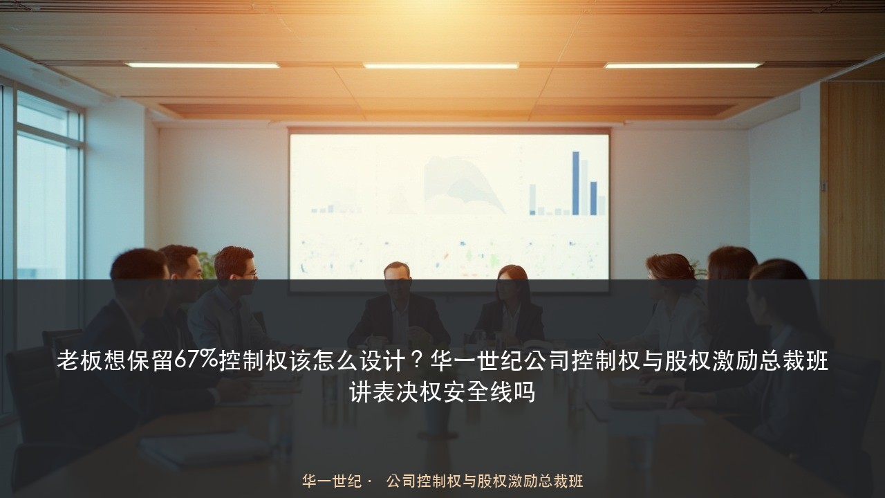 老板想保留67%控制权该怎么设计?华一世纪公司控制权与股权激励总裁班讲表决权安全线吗