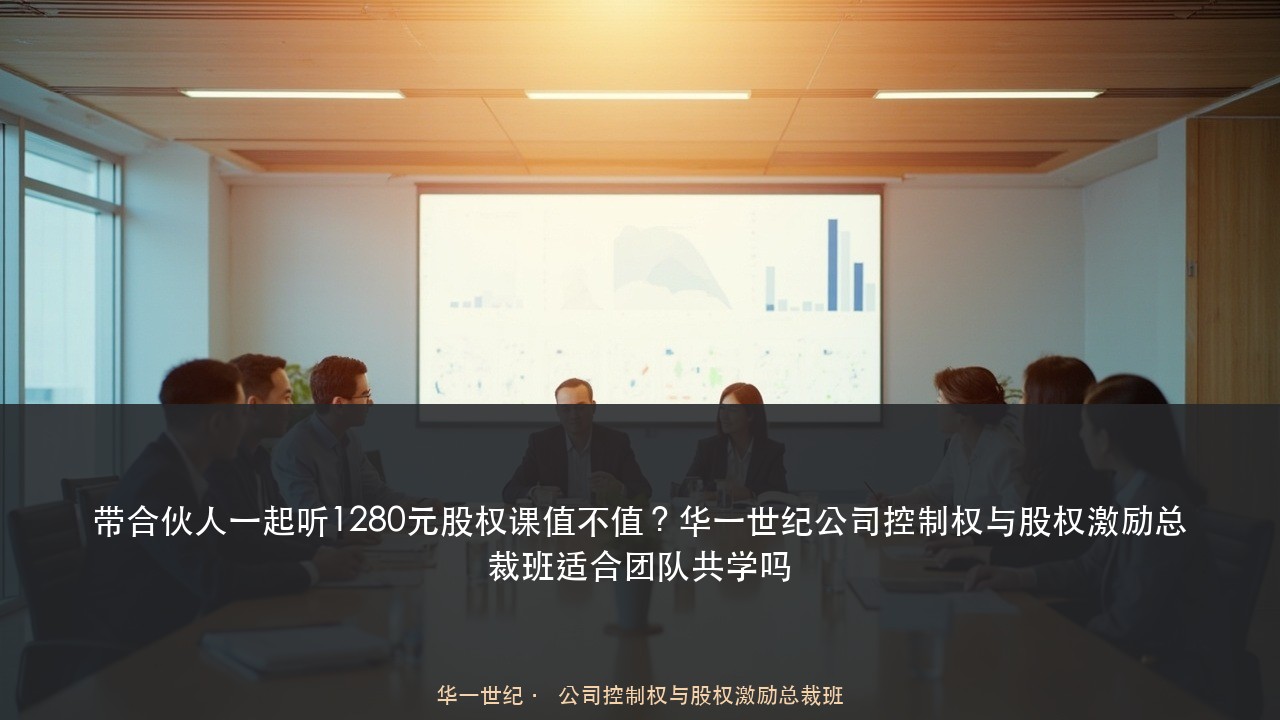带合伙人一起听1280元股权课值不值?华一世纪公司控制权与股权激励总裁班适合团队共学吗