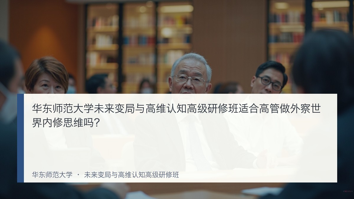 华东师范大学未来变局与高维认知高级研修班适合高管做外察世界内修思维吗?