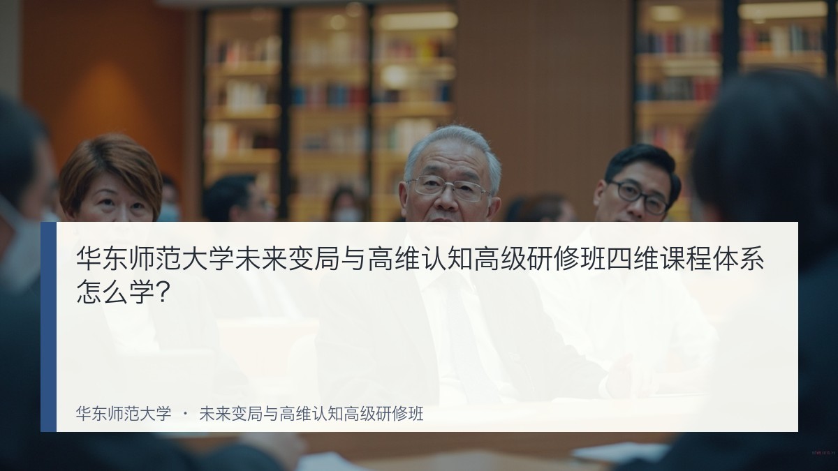 华东师范大学未来变局与高维认知高级研修班四维课程体系怎么学?