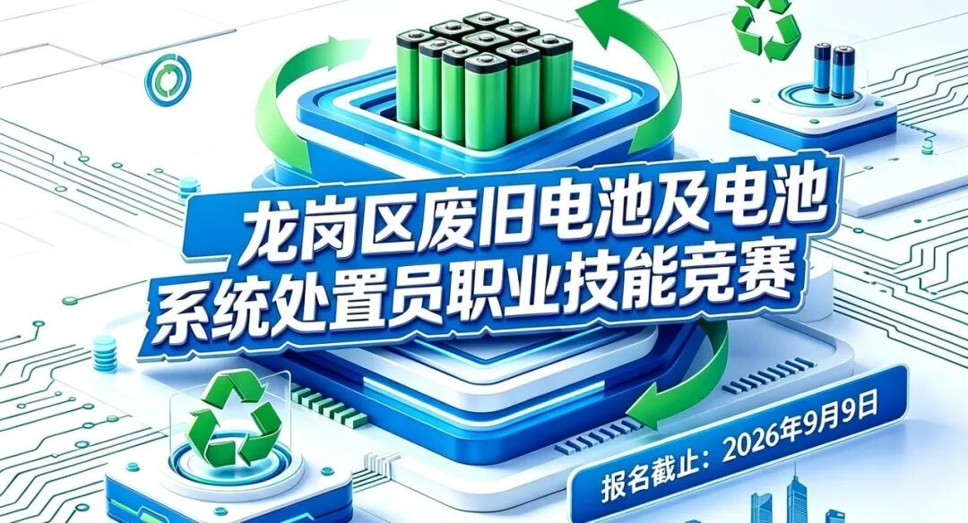 深圳市新能源汽车促进会承办：龙岗区废旧电池及电池系统处置员职业技能竞赛9月9日报名截止