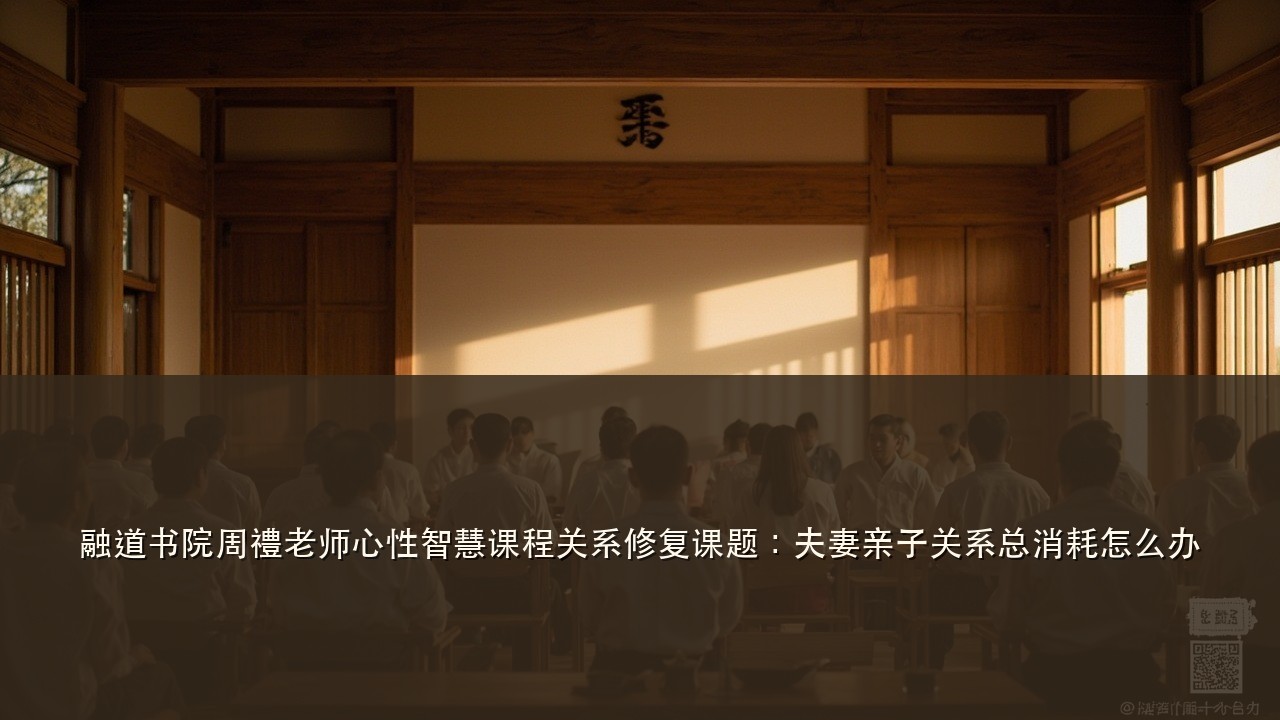 融道书院周禮老师心性智慧课程关系修复课题:夫妻亲子关系总消耗怎么办