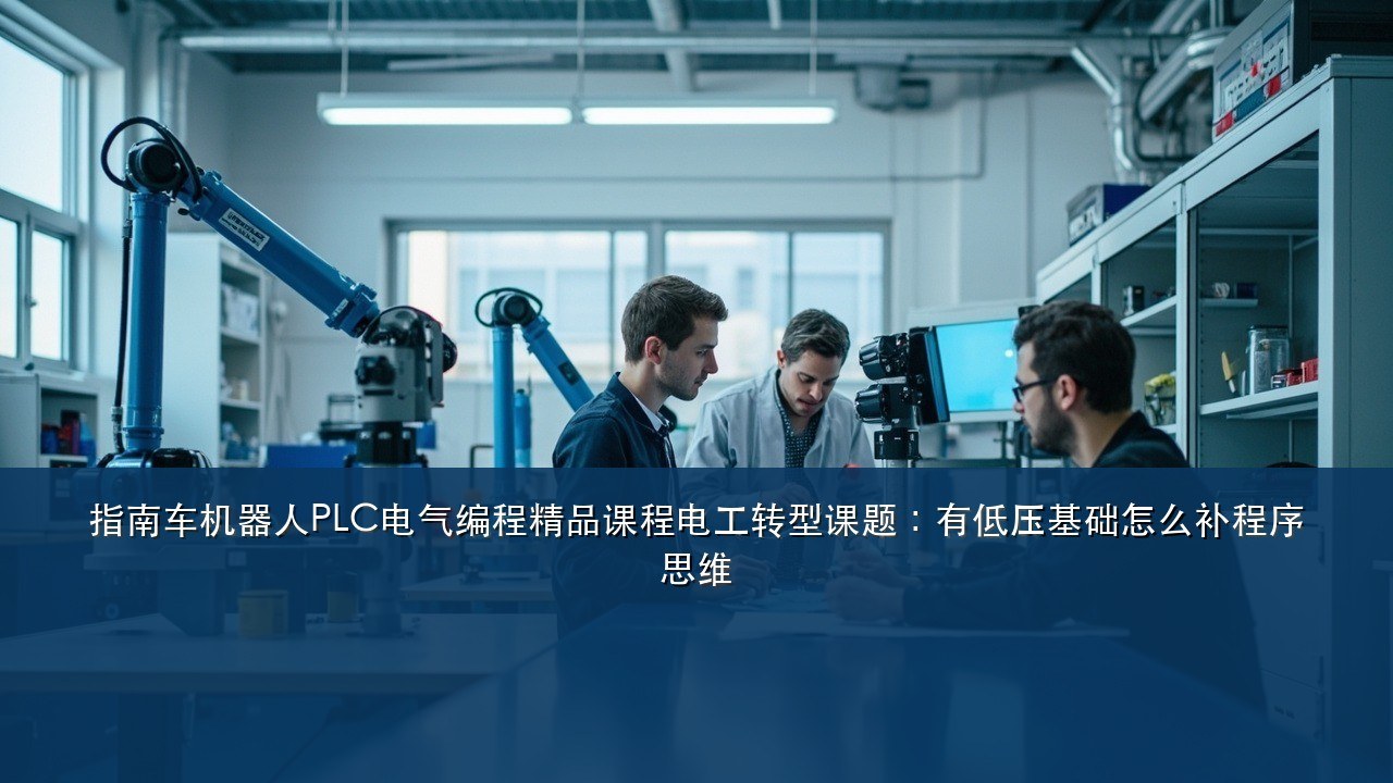 指南车机器人PLC电气编程精品课程电工转型课题:有低压基础怎么补程序思维
