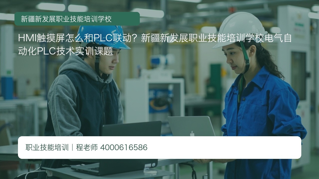HMI触摸屏怎么和PLC联动?新疆新发展职业技能培训学校电气自动化PLC技术实训课题