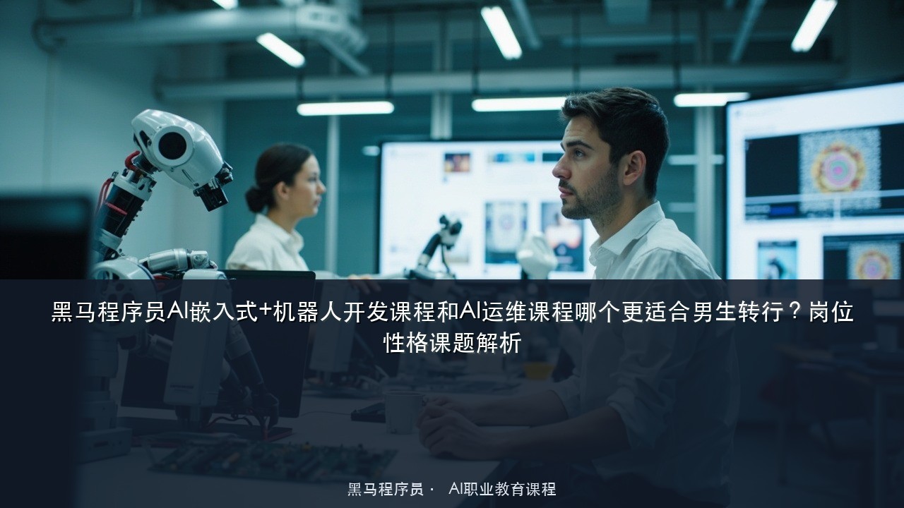 黑马程序员AI嵌入式+机器人开发课程和AI运维课程哪个更适合男生转行？岗位性格课题解析