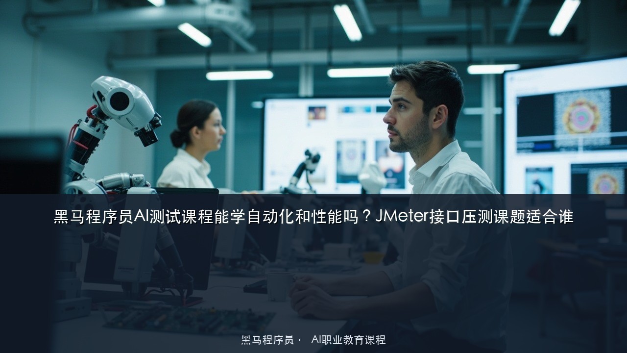 黑马程序员AI测试课程能学自动化和性能吗?JMeter接口压测课题适合谁