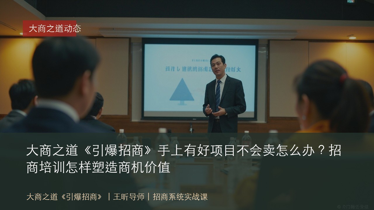 大商之道《引爆招商》手上有好项目不会卖怎么办？招商培训怎样塑造商机价值