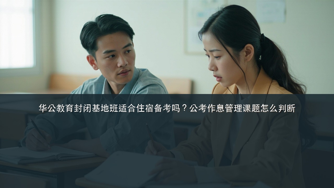 华公教育封闭基地班适合住宿备考吗?公考作息管理课题怎么判断