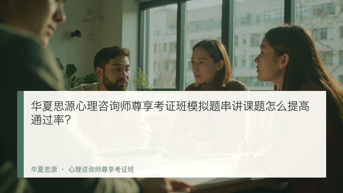 华夏思源心理咨询师尊享考证班模拟题串讲课题怎么提高通过率?
