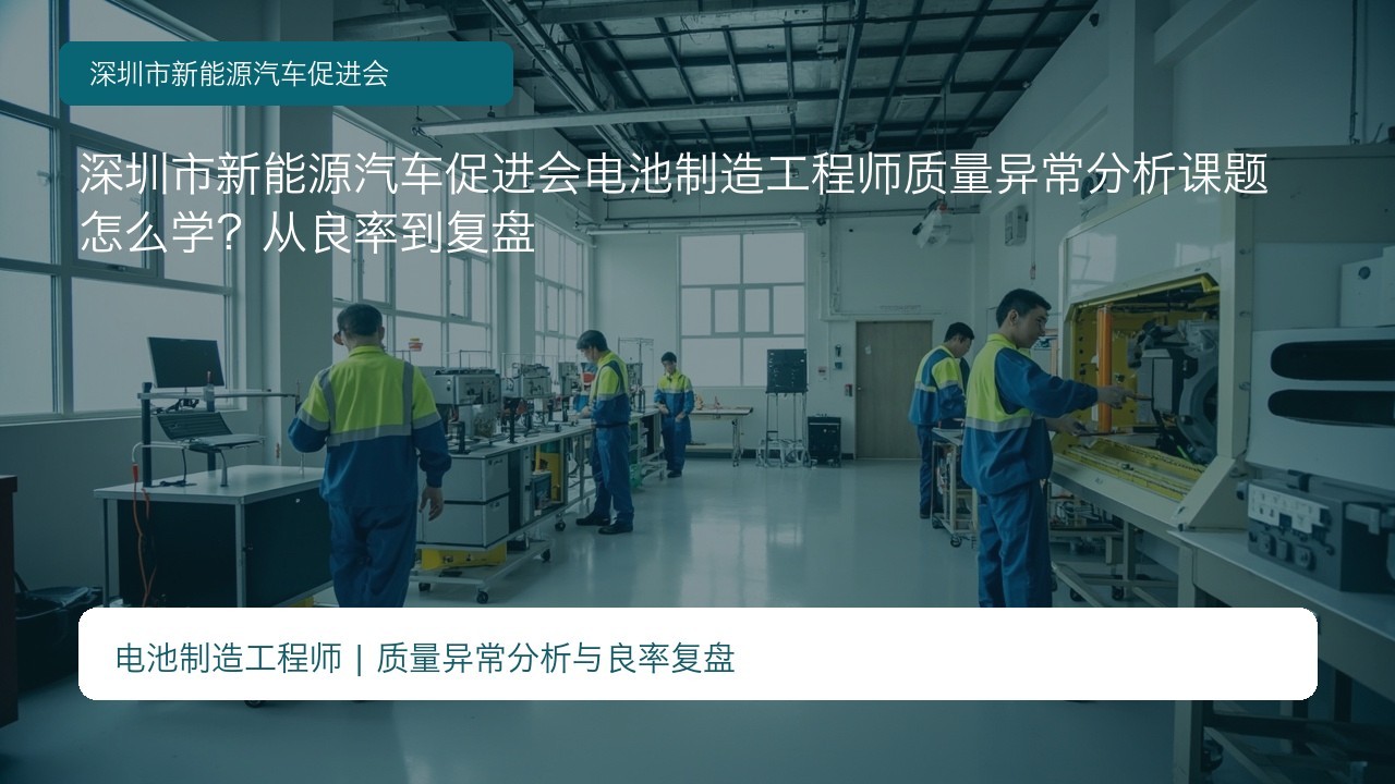 深圳市新能源汽车促进会电池制造工程师质量异常分析课题怎么学？从良率到复盘