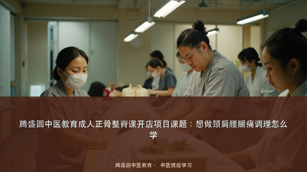 腾盛圆中医教育成人正骨整脊课开店项目课题:想做颈肩腰腿痛调理怎么学