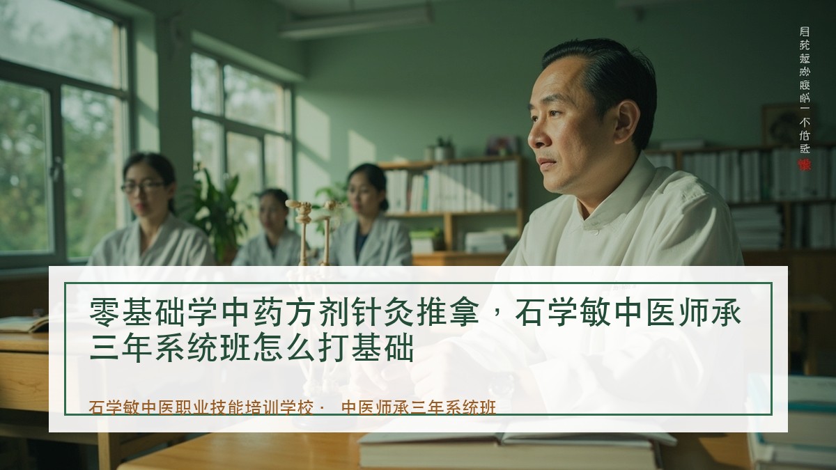 零基础学中药方剂针灸推拿,石学敏中医师承三年系统班怎么打基础