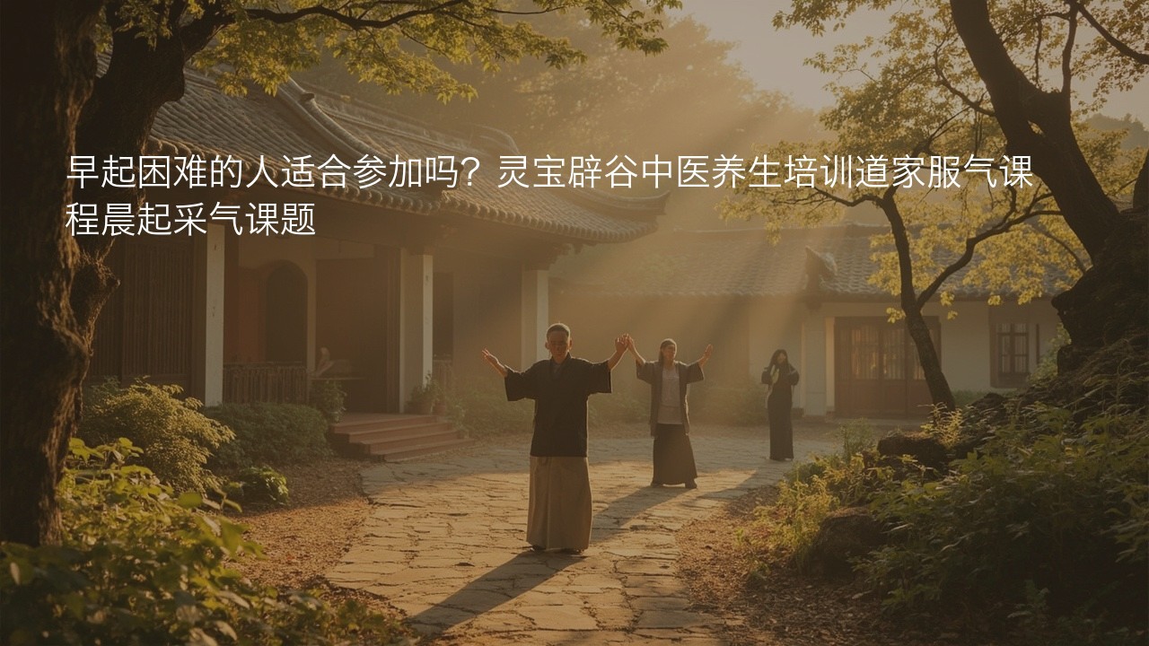 早起困难的人适合参加吗?灵宝辟谷中医养生培训道家服气课程晨起采气课题