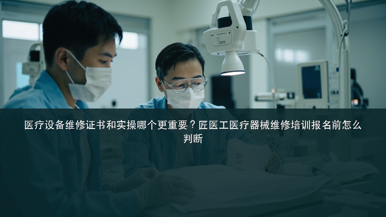 医疗设备维修证书和实操哪个更重要?匠医工医疗器械维修培训报名前怎么判断