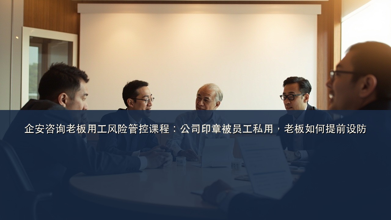 企安咨询老板用工风险管控课程:公司印章被员工私用,老板如何提前设防