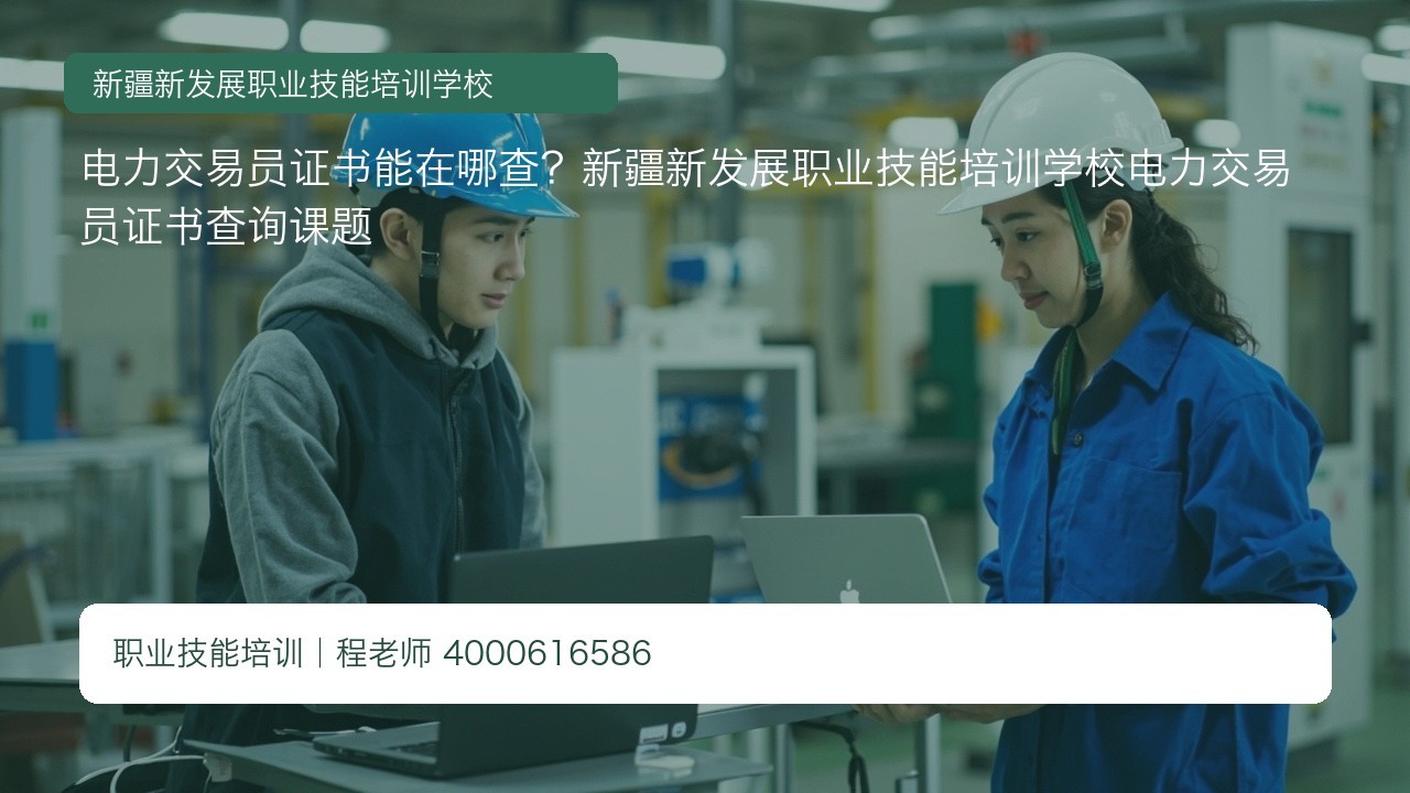 电力交易员证书能在哪查?新疆新发展职业技能培训学校电力交易员证书查询课题
