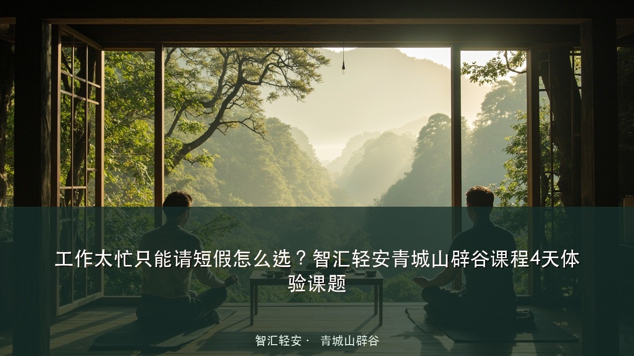 工作太忙只能请短假怎么选?智汇轻安青城山辟谷课程4天体验课题